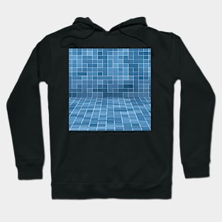 Abstract Square Light Blue Hoodie